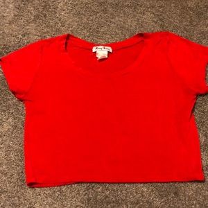 red crop top